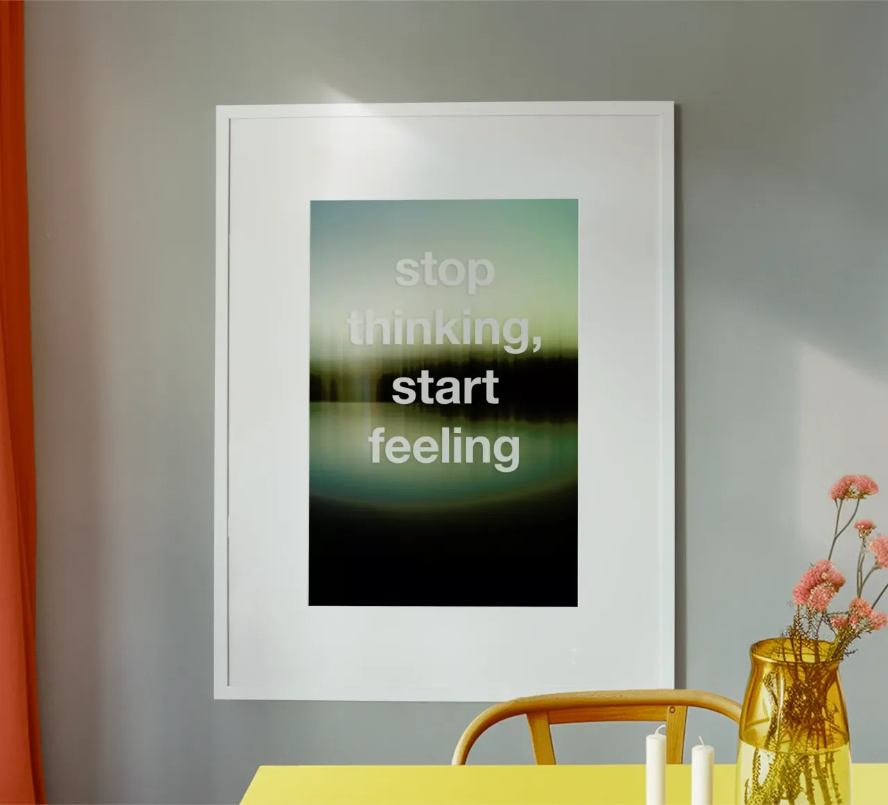 Stop Thinking Poster von Angelo Cerantola