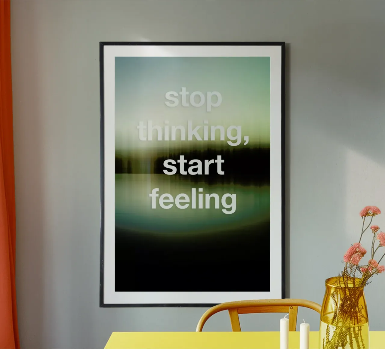 Stop Thinking Poster von Angelo Cerantola