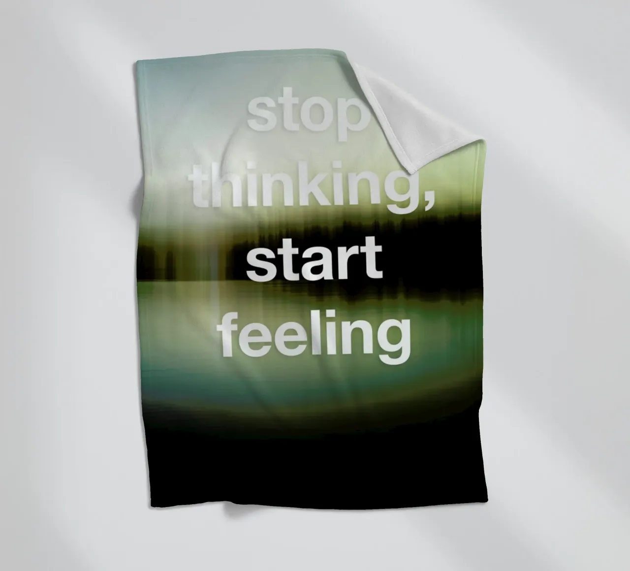 Stop Thinking Fleecedecke von Angelo Cerantola