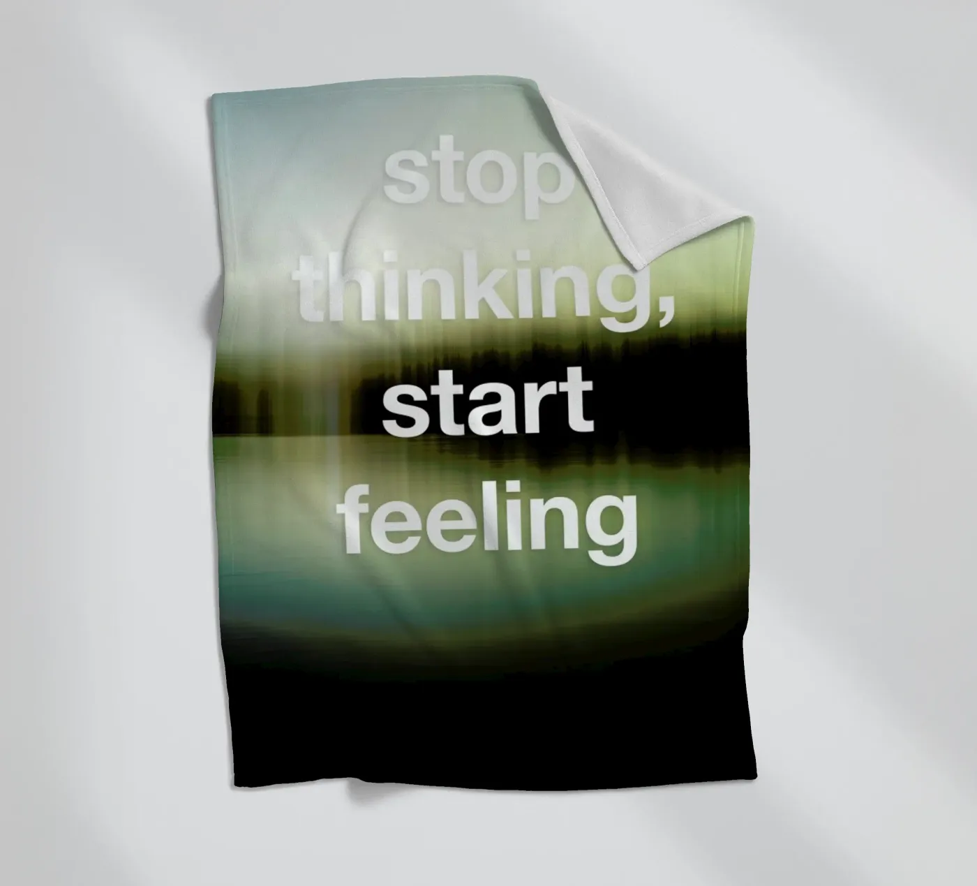 Stop Thinking fleece blanket by Angelo Cerantola