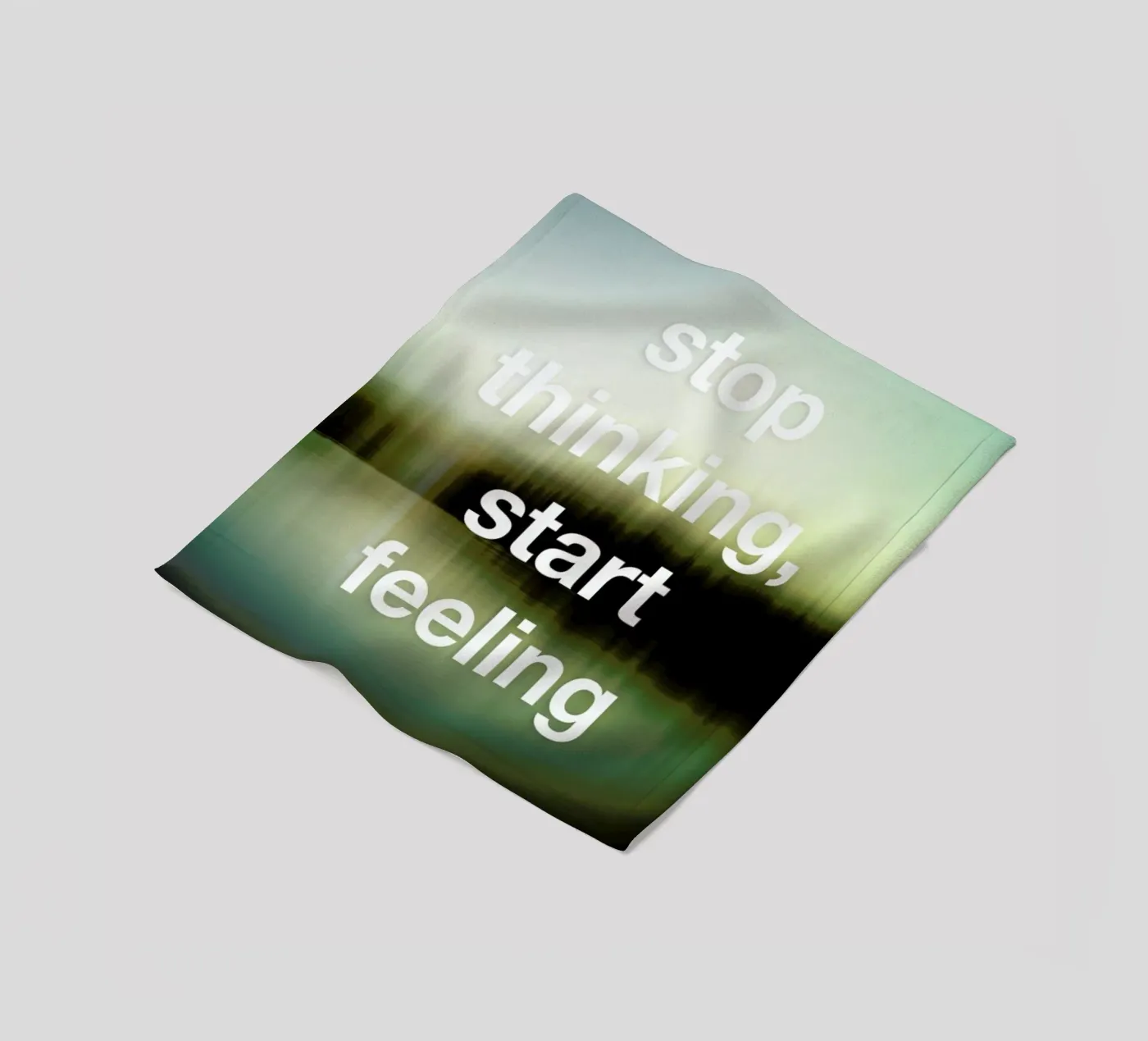 Stop Thinking fleece blanket by Angelo Cerantola