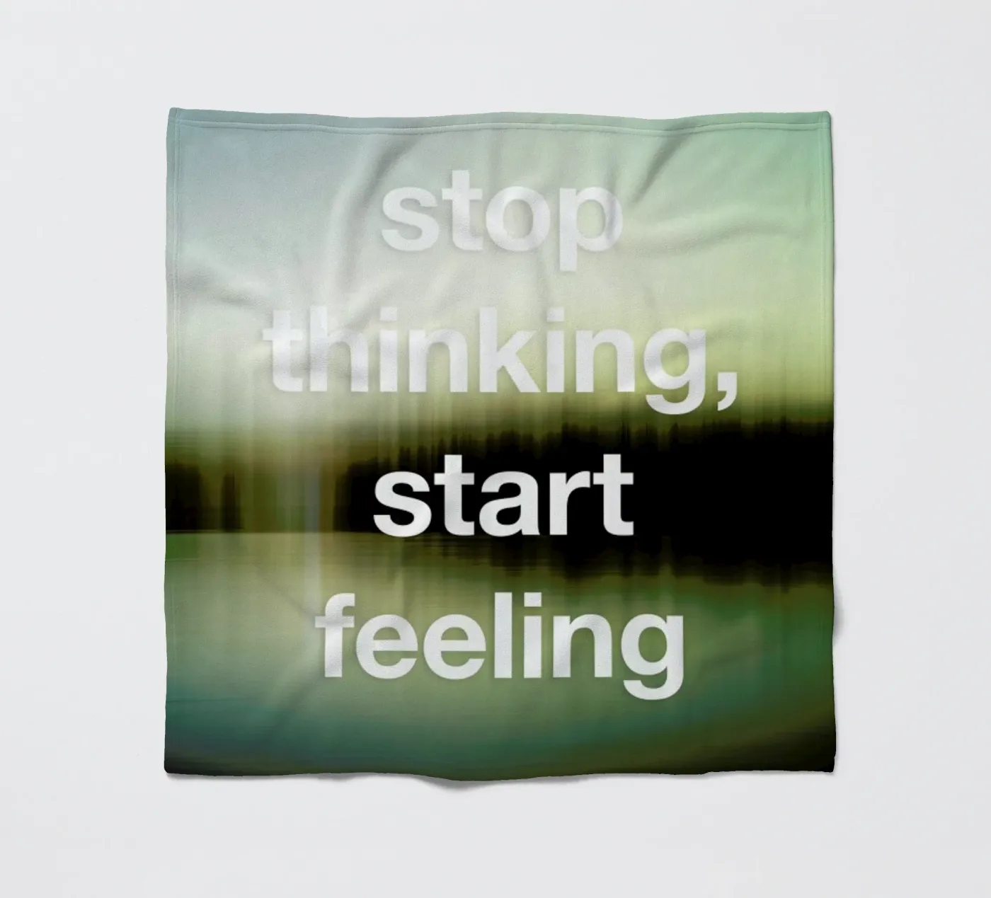 Stop Thinking fleece blanket by Angelo Cerantola