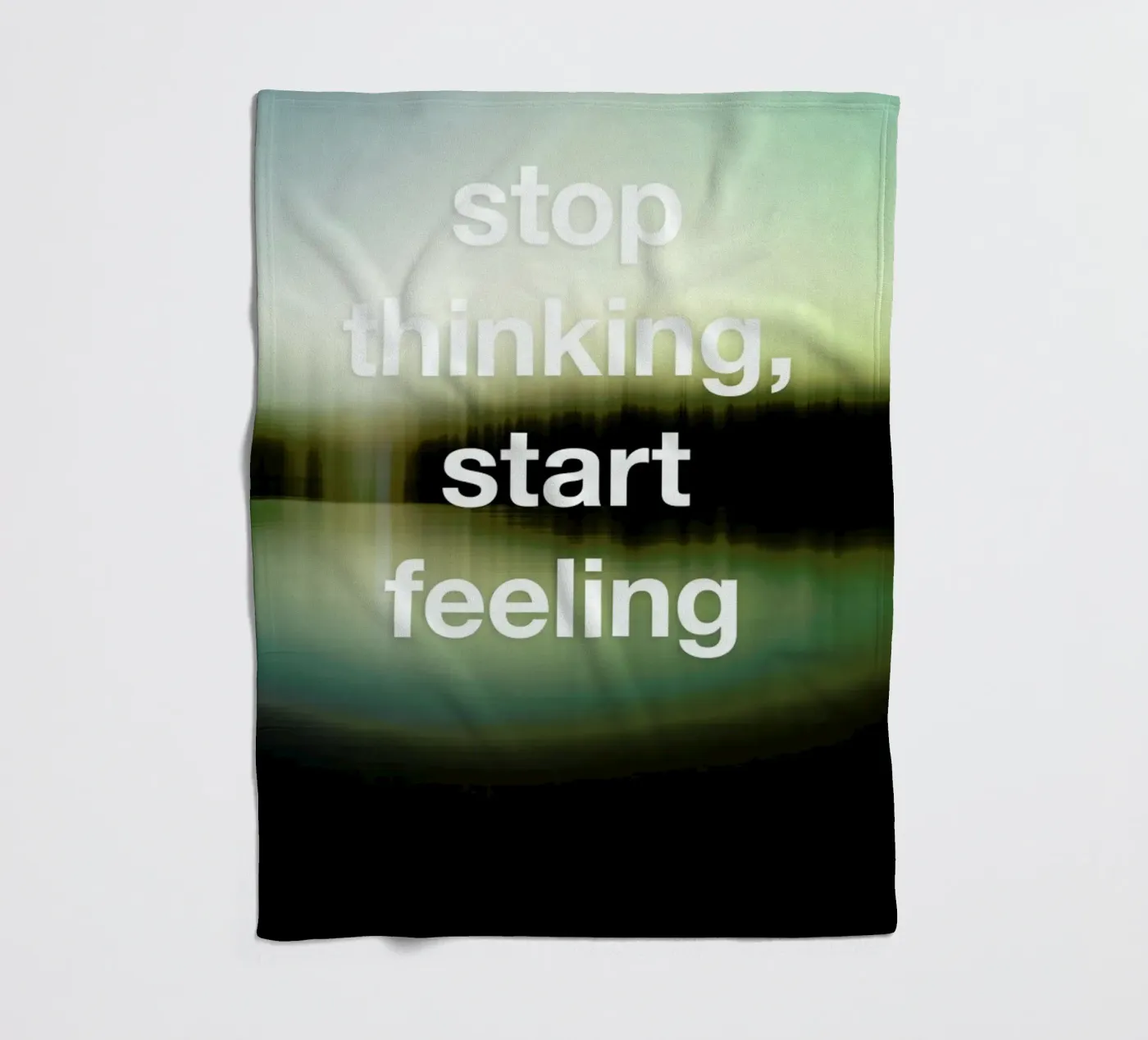 Stop Thinking coperta in pile da Angelo Cerantola