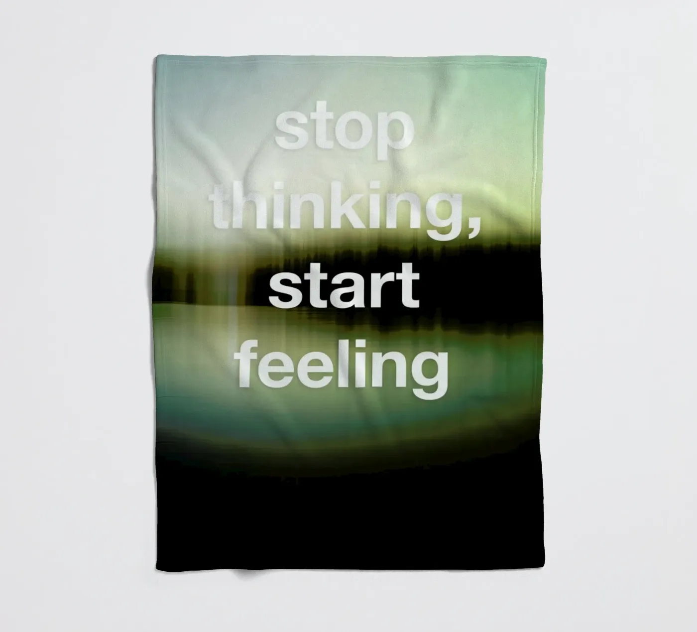 Stop Thinking fleece blanket by Angelo Cerantola
