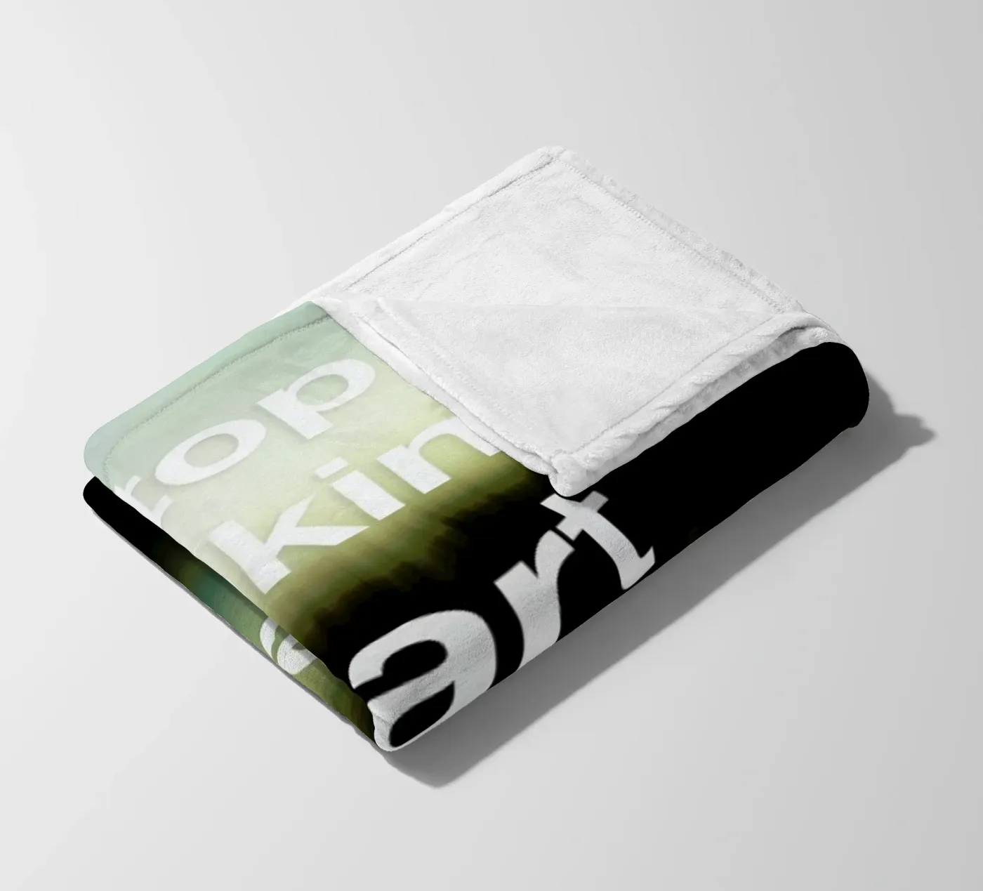 Stop Thinking fleece blanket by Angelo Cerantola