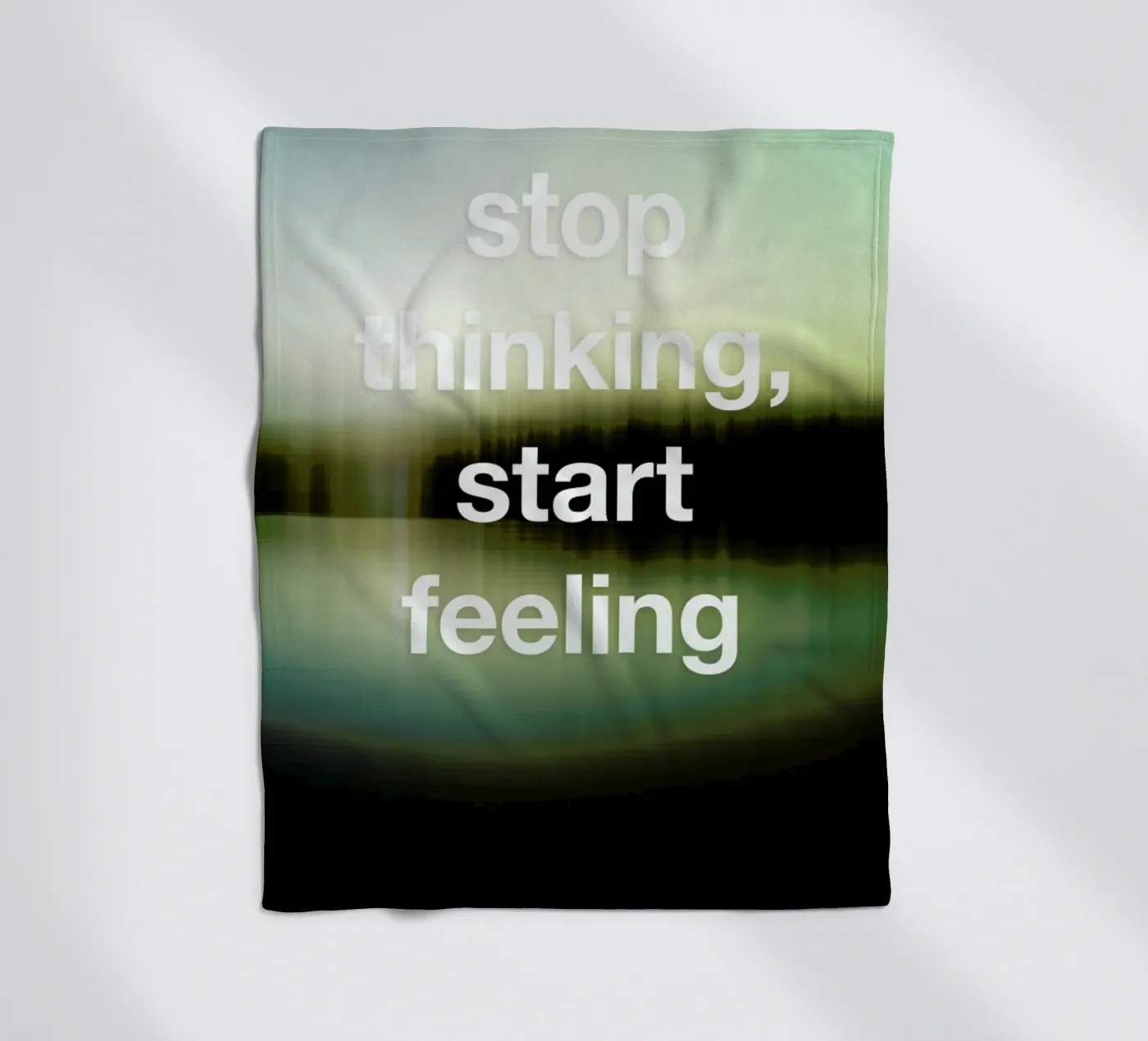 Stop Thinking fleece blanket by Angelo Cerantola