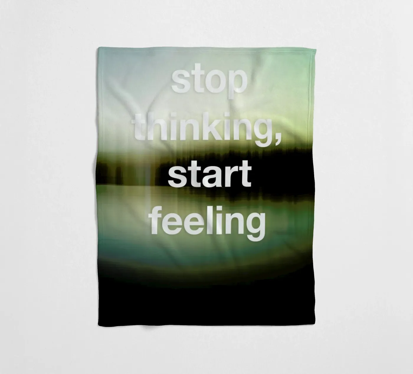 Stop Thinking fleece blanket by Angelo Cerantola