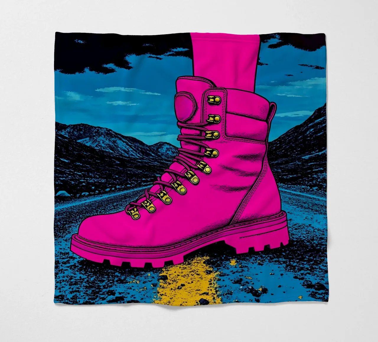Avventura - Pop Art coperta in pile da ColorCrash Gallery