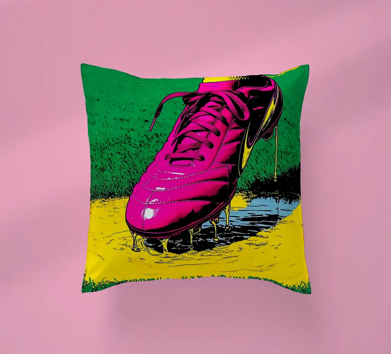 Scarpa da calcio - Pop Art cuscino da ColorCrash Gallery