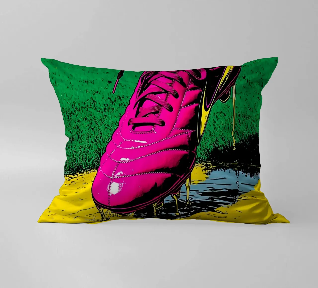 Scarpa da calcio - Pop Art cuscino da ColorCrash Gallery
