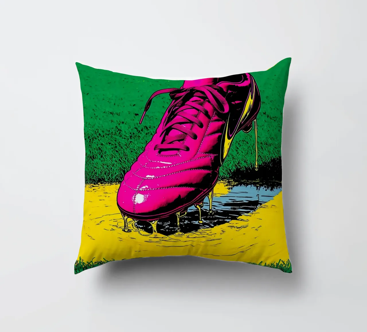 Scarpa da calcio - Pop Art cuscino da ColorCrash Gallery