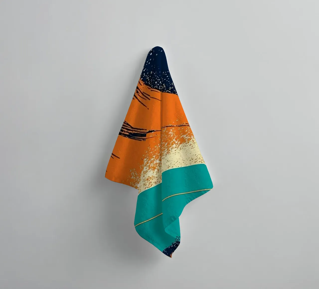 Surfboard In Wave - Pop Art towel by ColorCrash Gallery