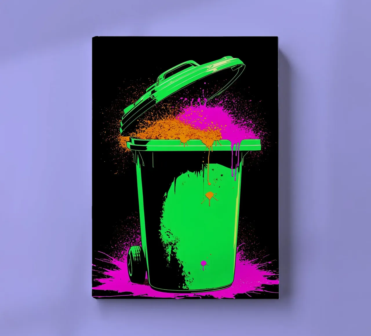 Trash Can - Pop Art notebook by ColorCrash Gallery