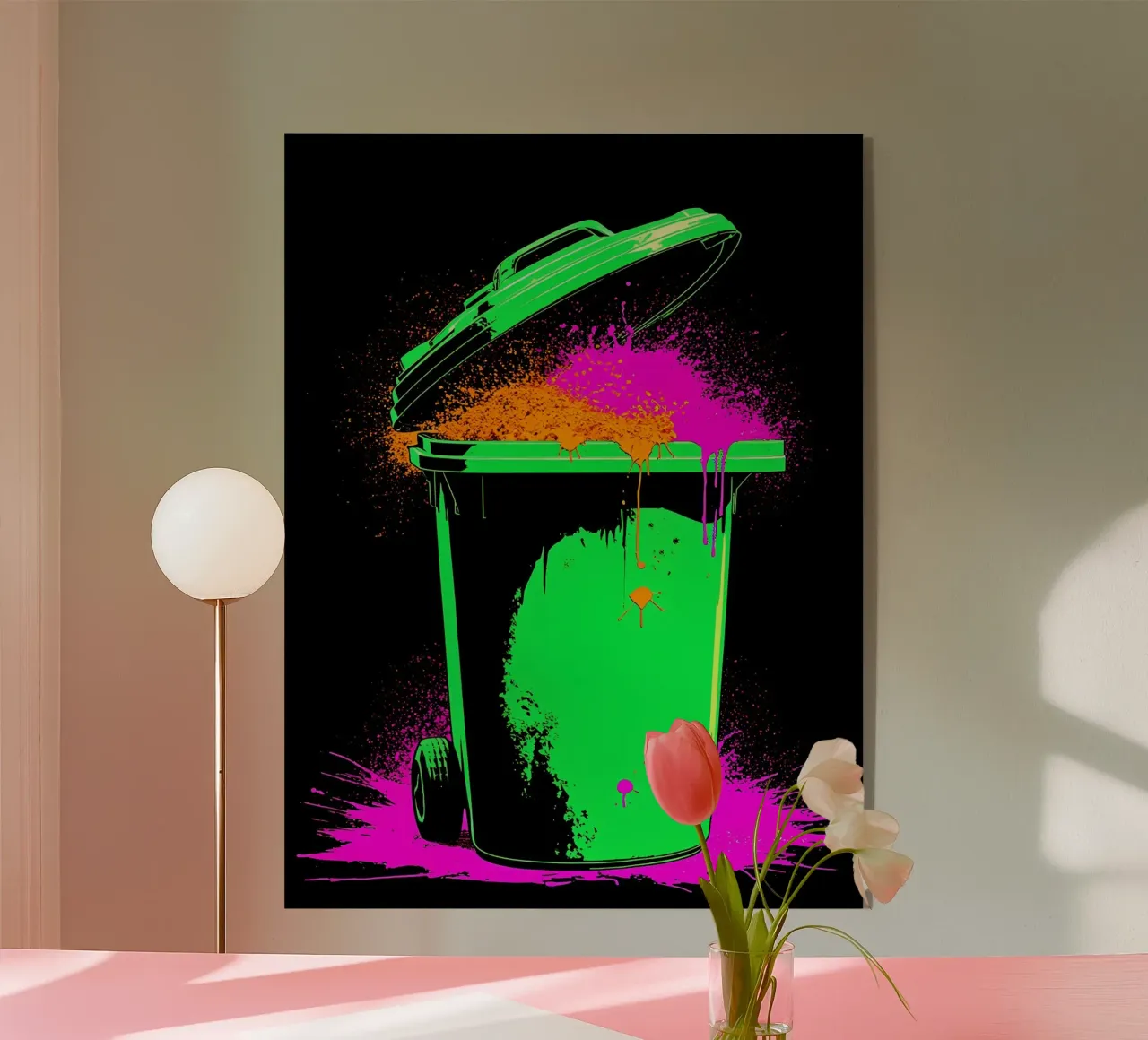 Cubo de basura - Pop Art metacrilato de ColorCrash Gallery