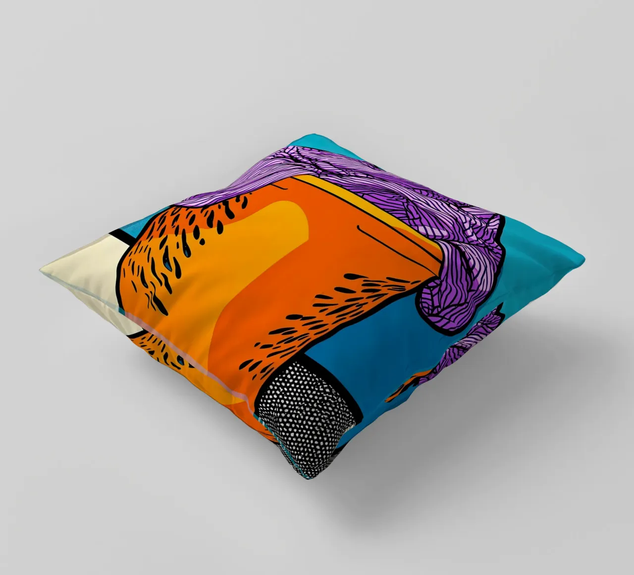Lavanderia - Pop Art cuscino da ColorCrash Gallery