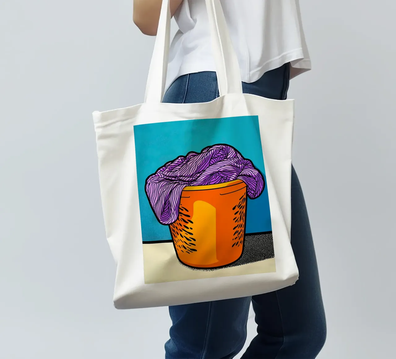 Laundry - Pop Art tote bag by ColorCrash Gallery