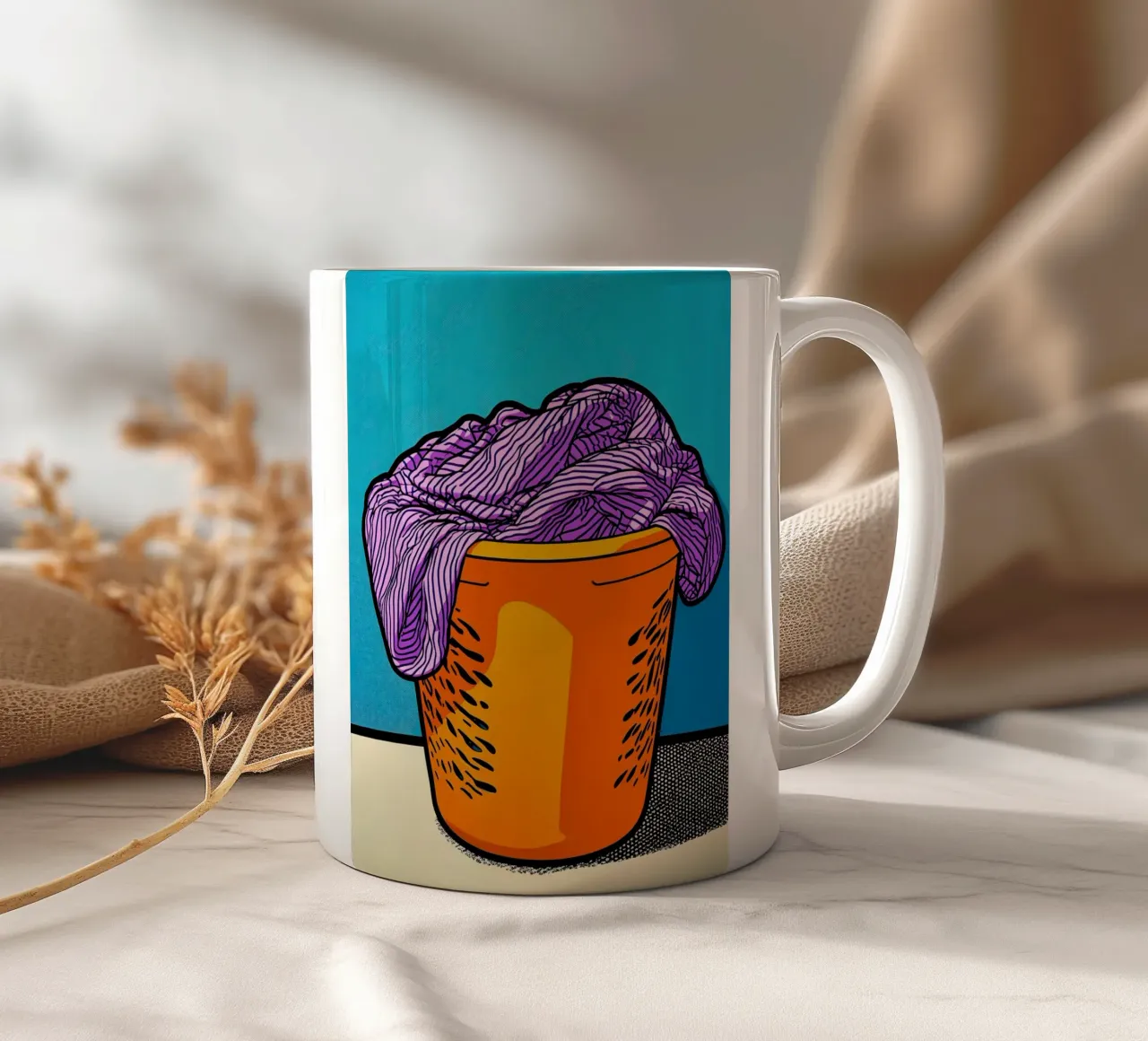 Lavanderia - Pop Art tazza in ceramica da ColorCrash Gallery