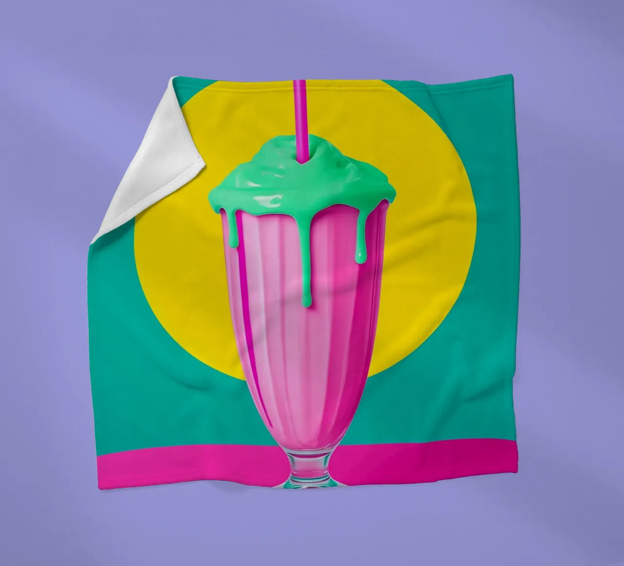 Frullato - Pop Art coperta in pile da ColorCrash Gallery