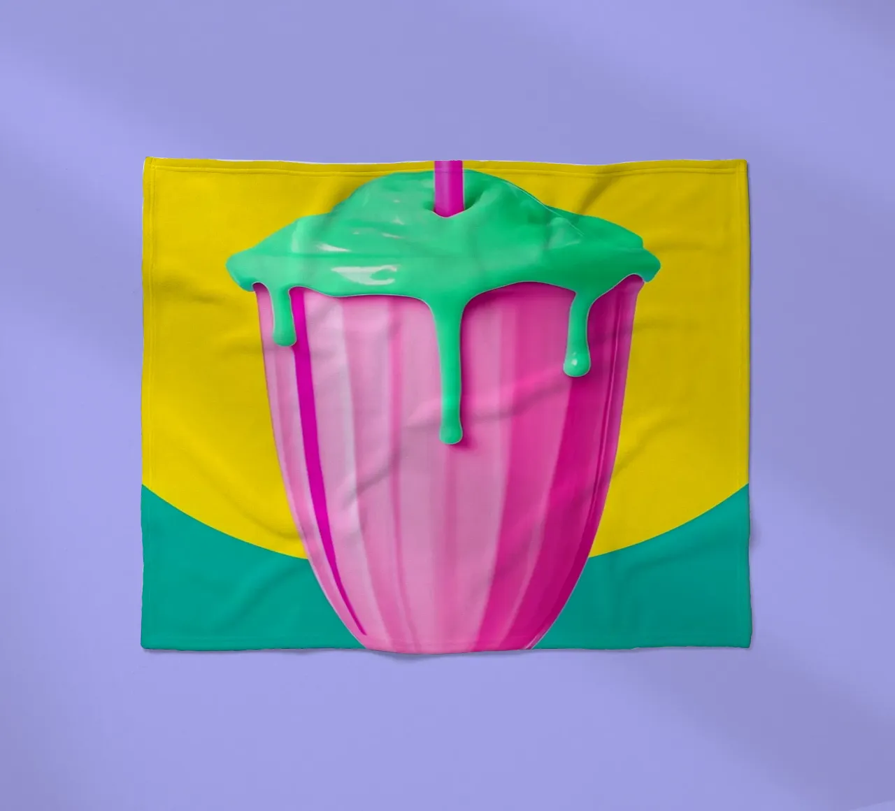 Frullato - Pop Art coperta in pile da ColorCrash Gallery