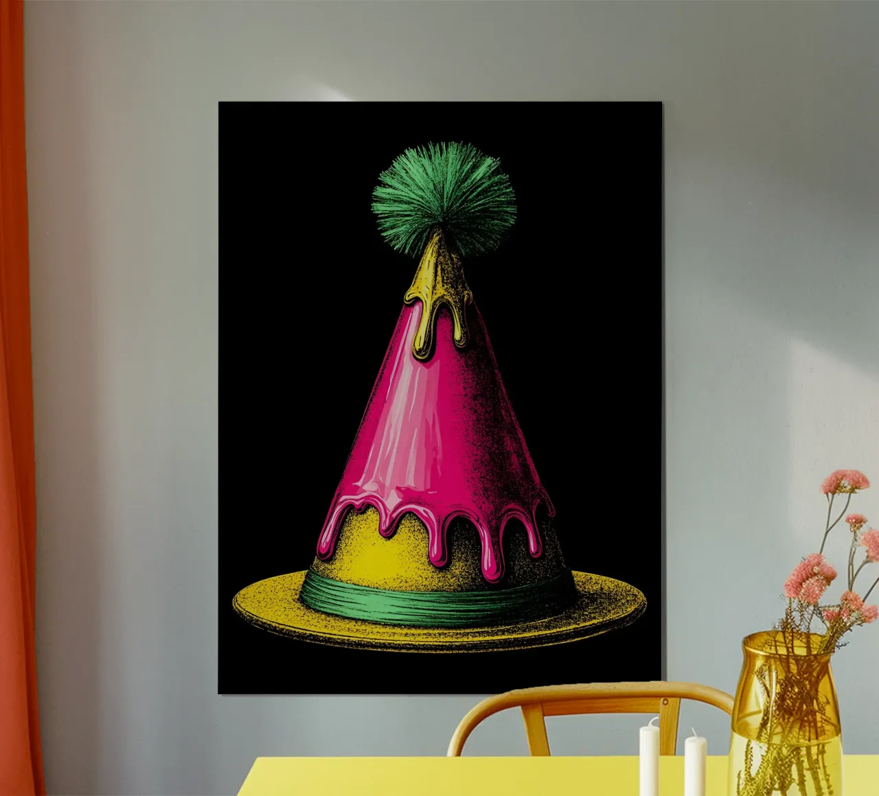 Cappello da festa - Pop Art poster da ColorCrash Gallery