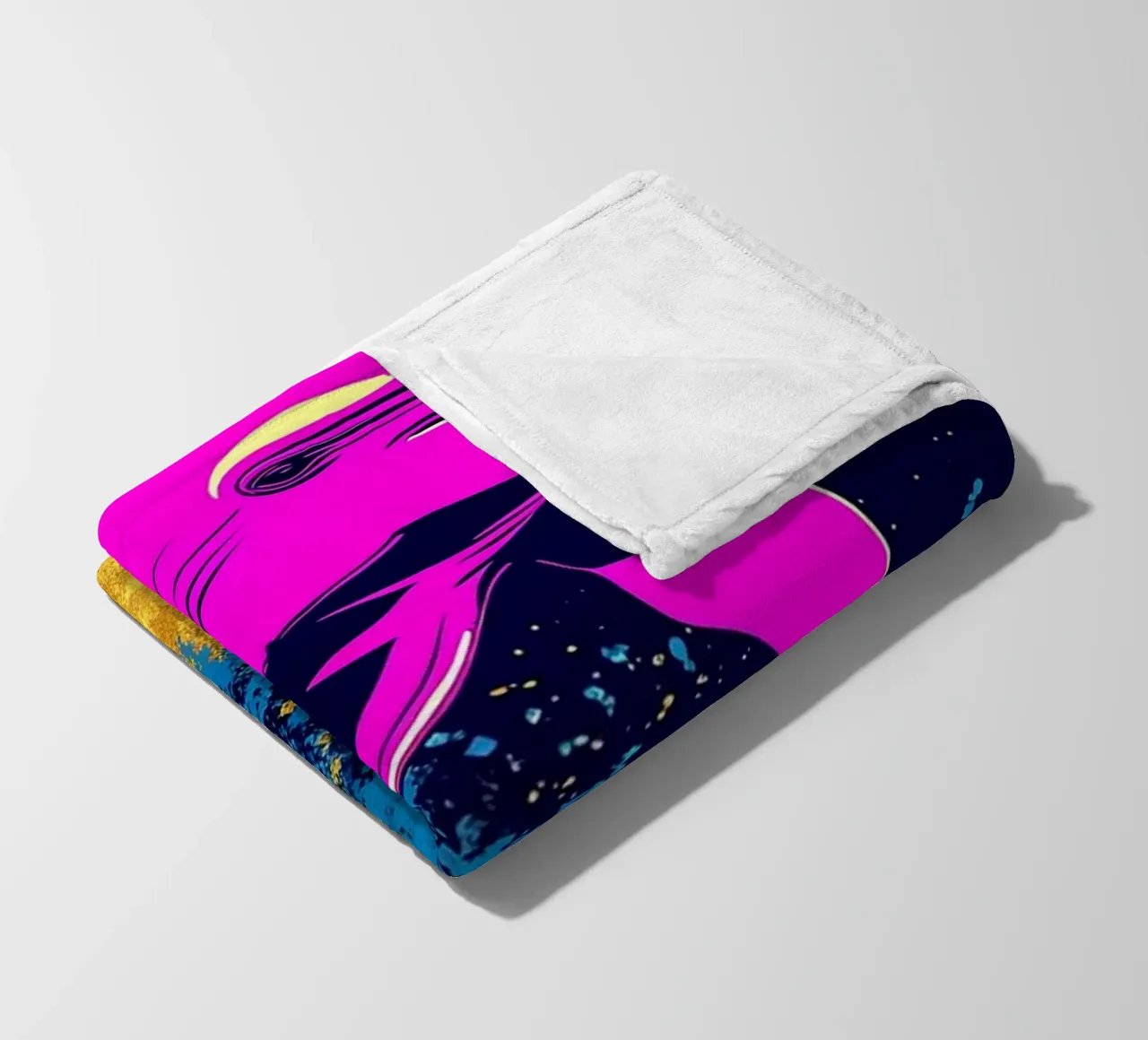 Delfino in onda - Pop Art coperta in pile da ColorCrash Gallery