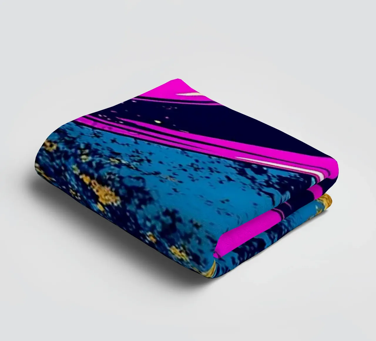 Dolphin In Wave - Pop Art towel by ColorCrash Gallery