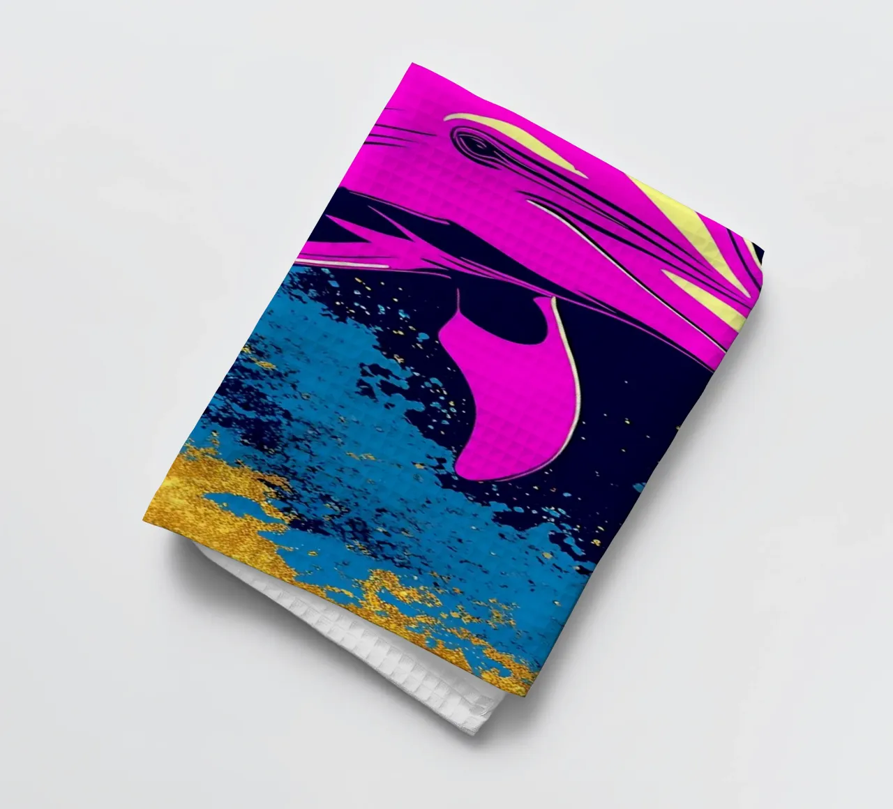 Dolphin In Wave - Pop Art torchon de ColorCrash Gallery