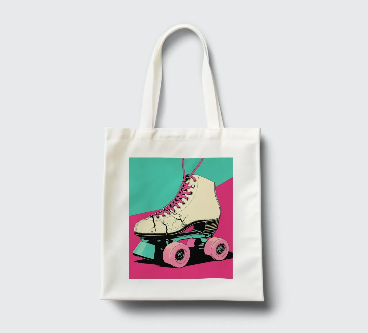 Pattini a rotelle - Pop Art borsa in juta da ColorCrash Gallery