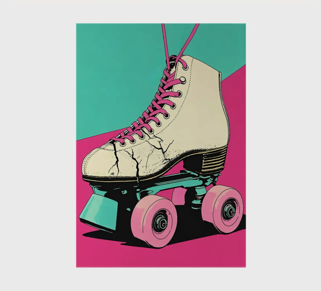 Rollschuh - Pop Art Notizbuch von ColorCrash Gallery