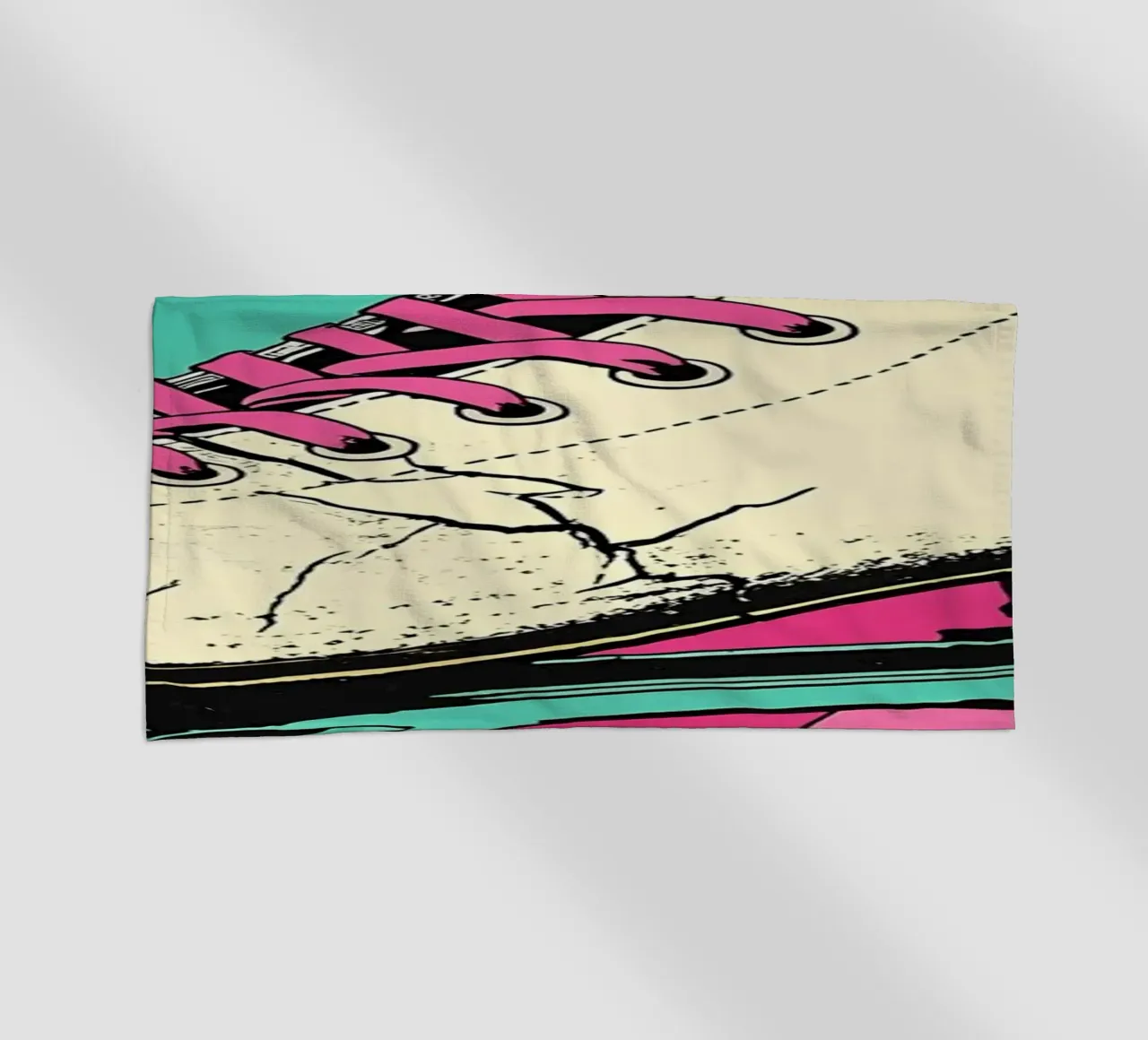 Pattini a rotelle - Pop Art telo mare da ColorCrash Gallery