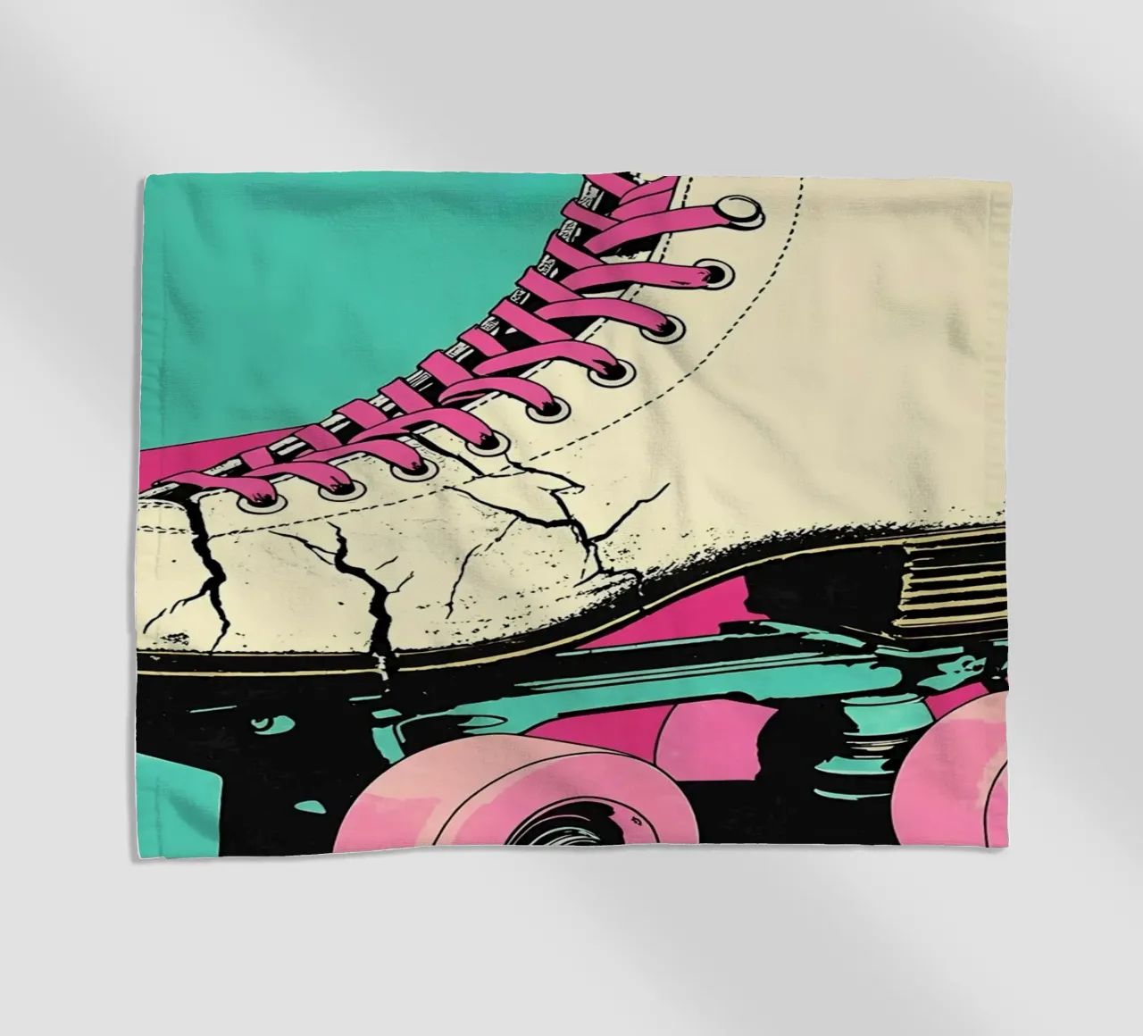 Pattini a rotelle - Pop Art telo mare da ColorCrash Gallery