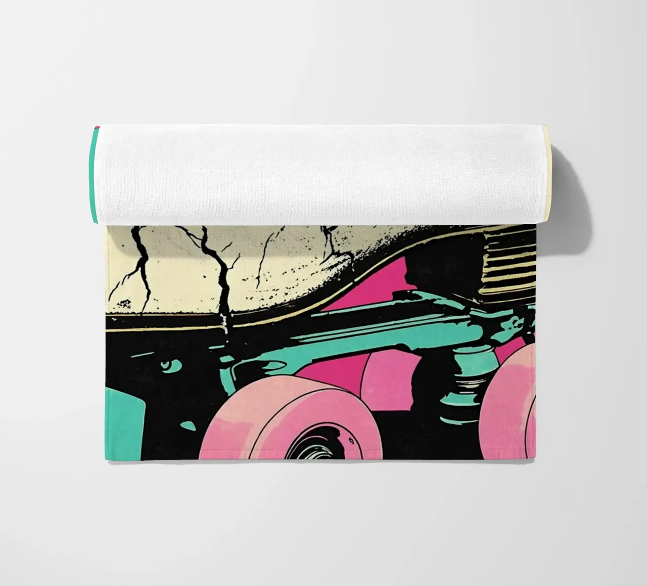 Pattini a rotelle - Pop Art telo mare da ColorCrash Gallery
