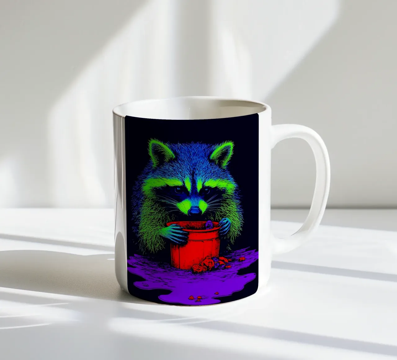 Procione - Pop Art tazza in ceramica da ColorCrash Gallery