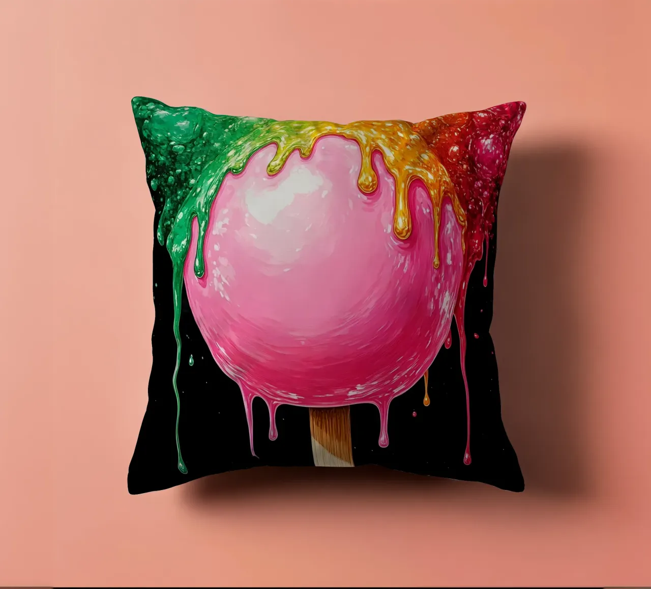 Lecca-lecca fondente - Pop Art cuscino da ColorCrash Gallery