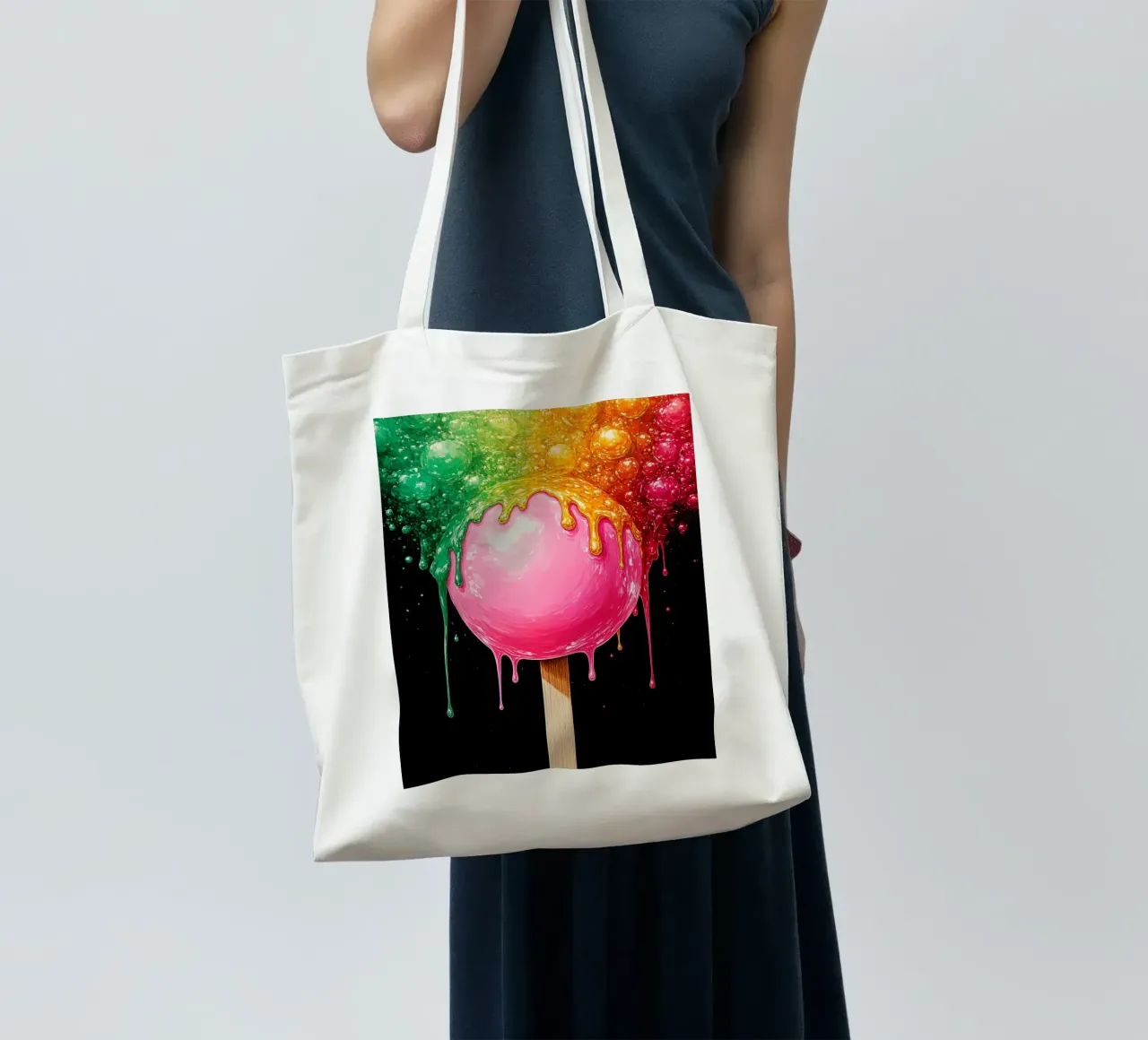Lecca-lecca fondente - Pop Art borsa in juta da ColorCrash Gallery