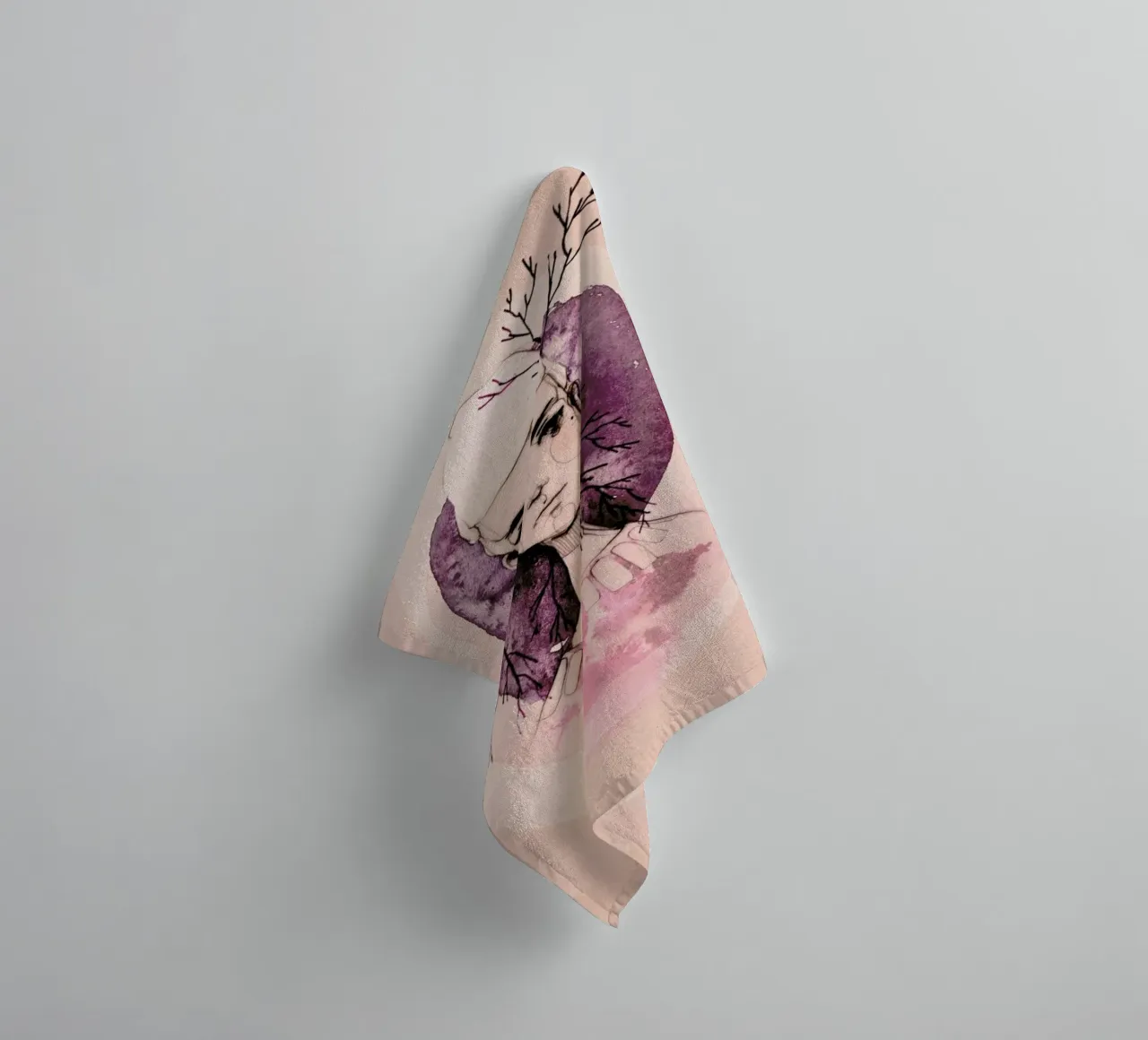 Lilac towel by Ekaterina Koroleva
