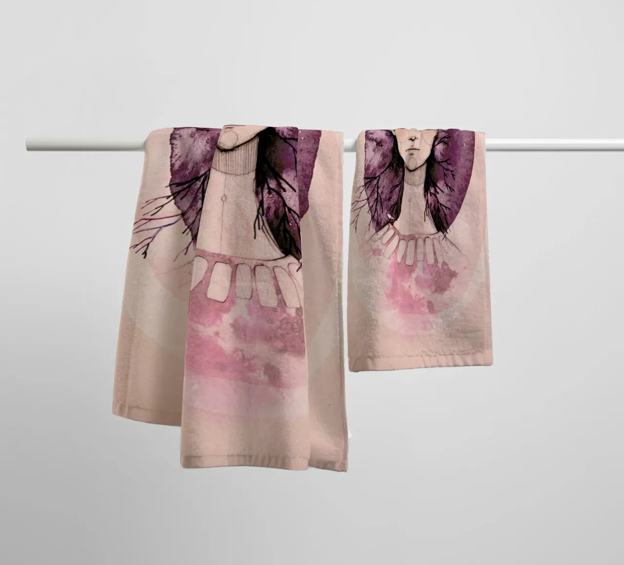 Lilac towel by Ekaterina Koroleva
