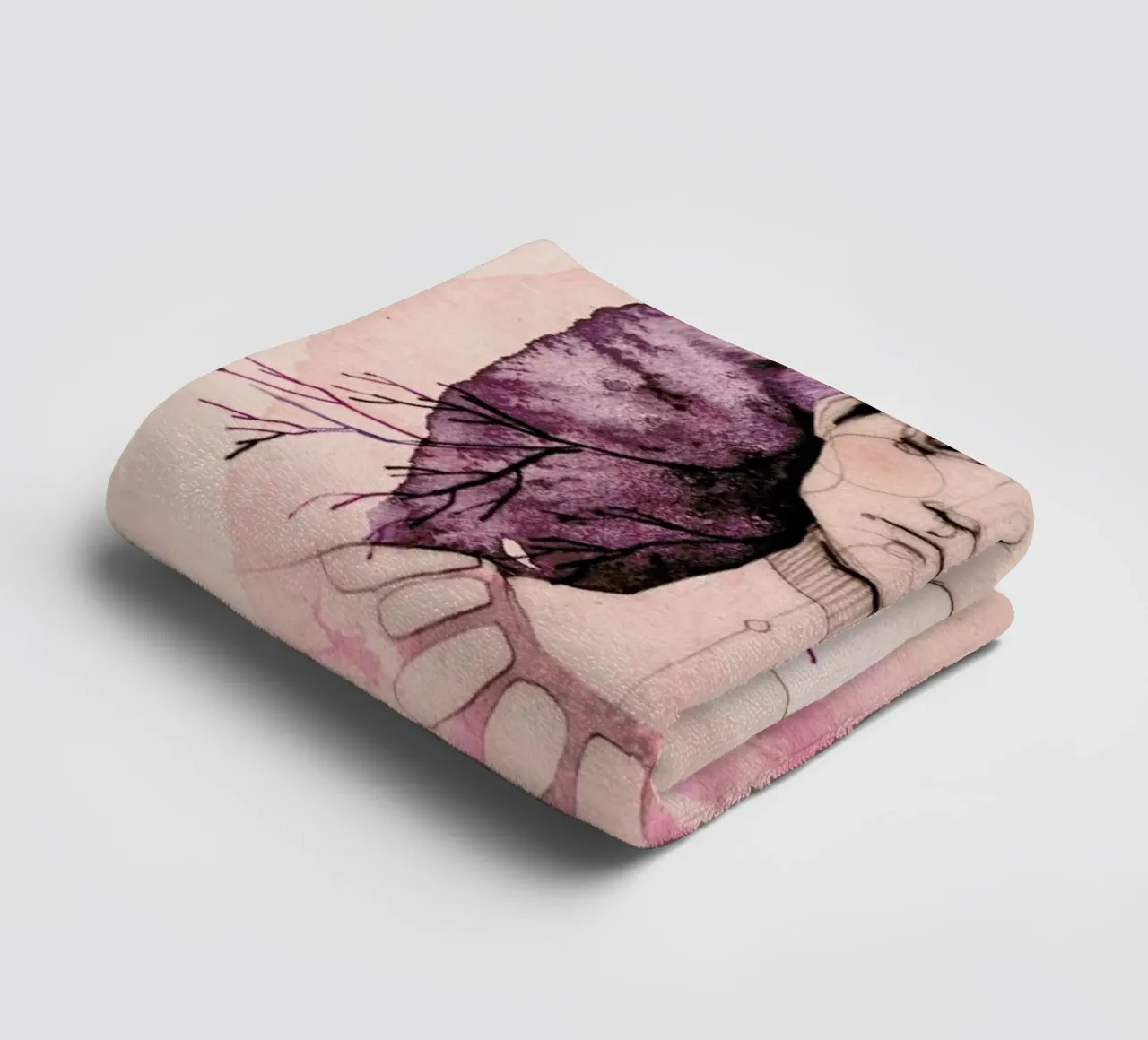 Lilac towel by Ekaterina Koroleva
