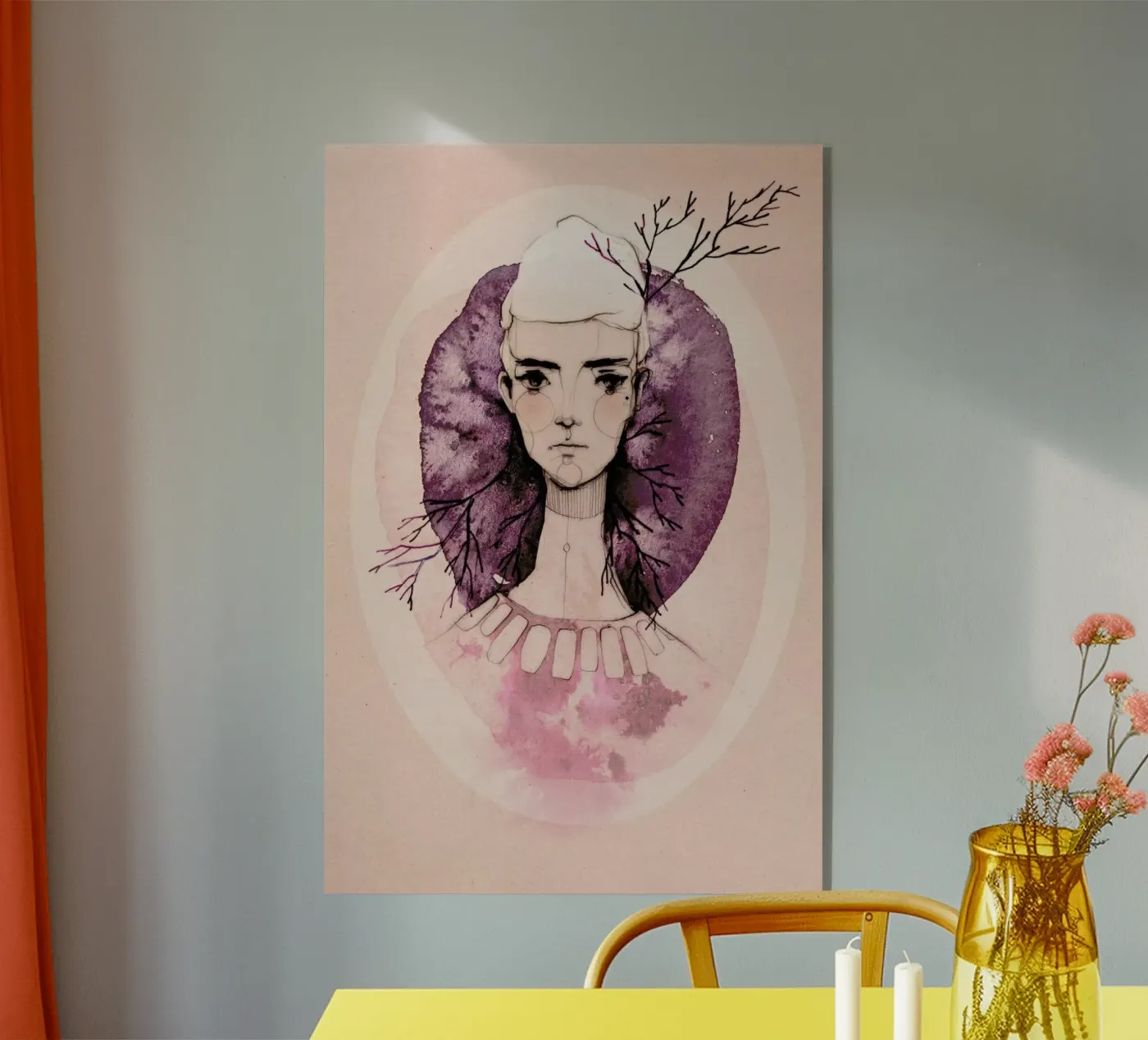Lilac acryl van Ekaterina Koroleva