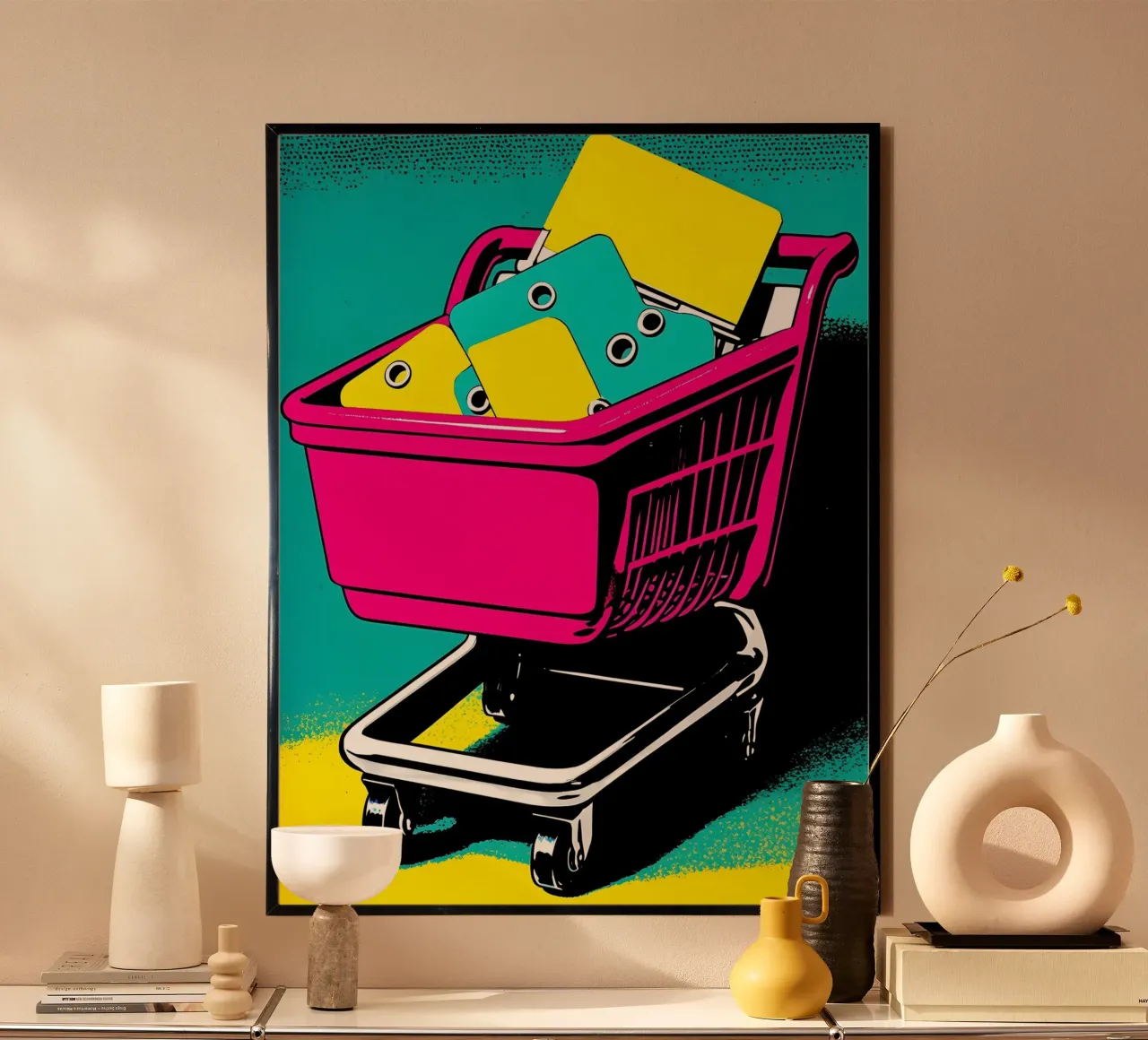 Carrello della spesa - Pop Art poster da ColorCrash Gallery
