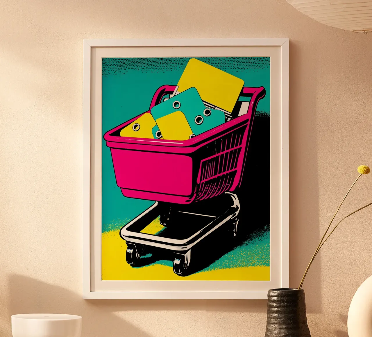 Carrello della spesa - Pop Art poster da ColorCrash Gallery