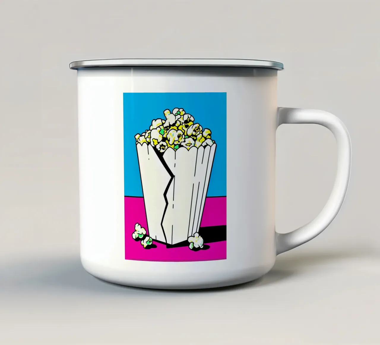 Popcorn - Pop Art tazza in smalto da ColorCrash Gallery