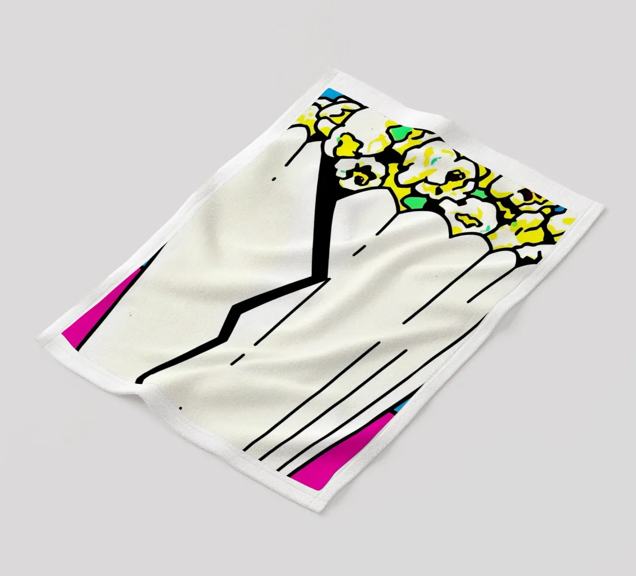Popcorn - Pop Art coperta in pile da ColorCrash Gallery