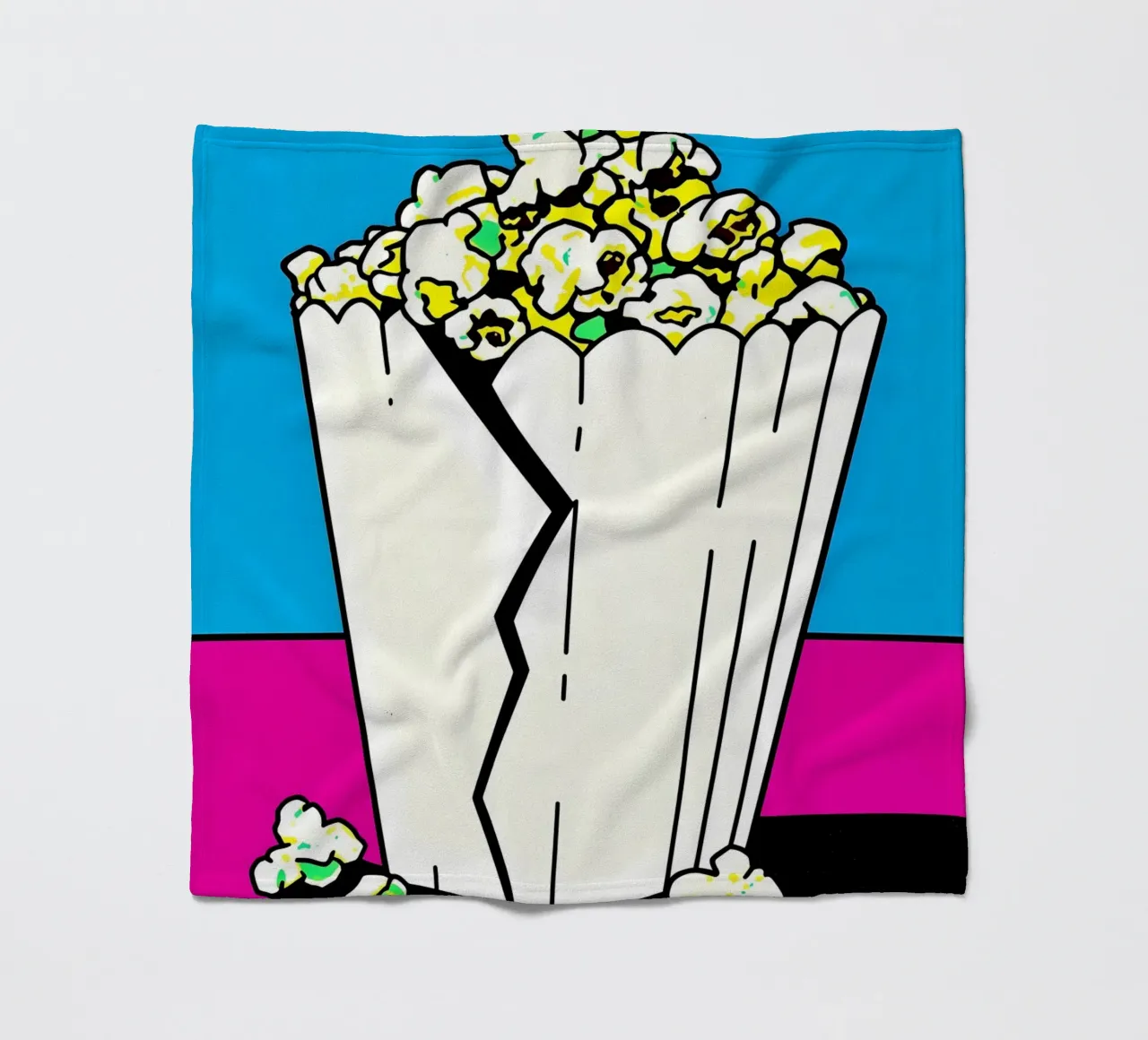 Popcorn - Pop Art coperta in pile da ColorCrash Gallery
