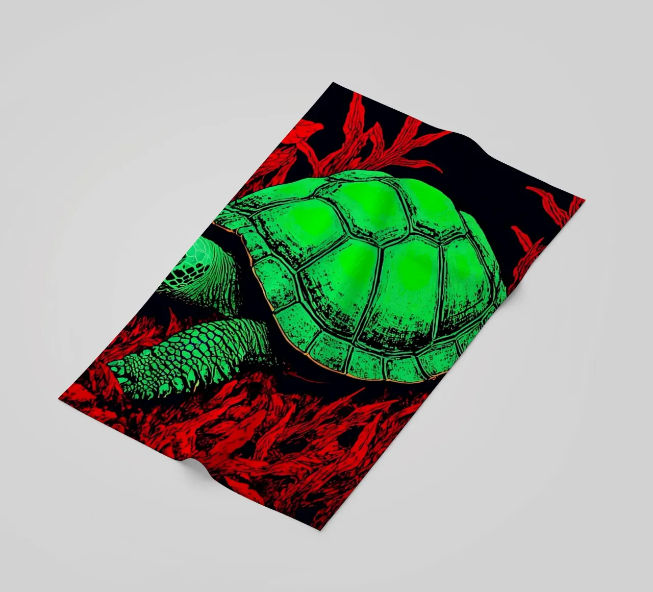 Tartaruga in corallo - Pop Art telo mare da ColorCrash Gallery