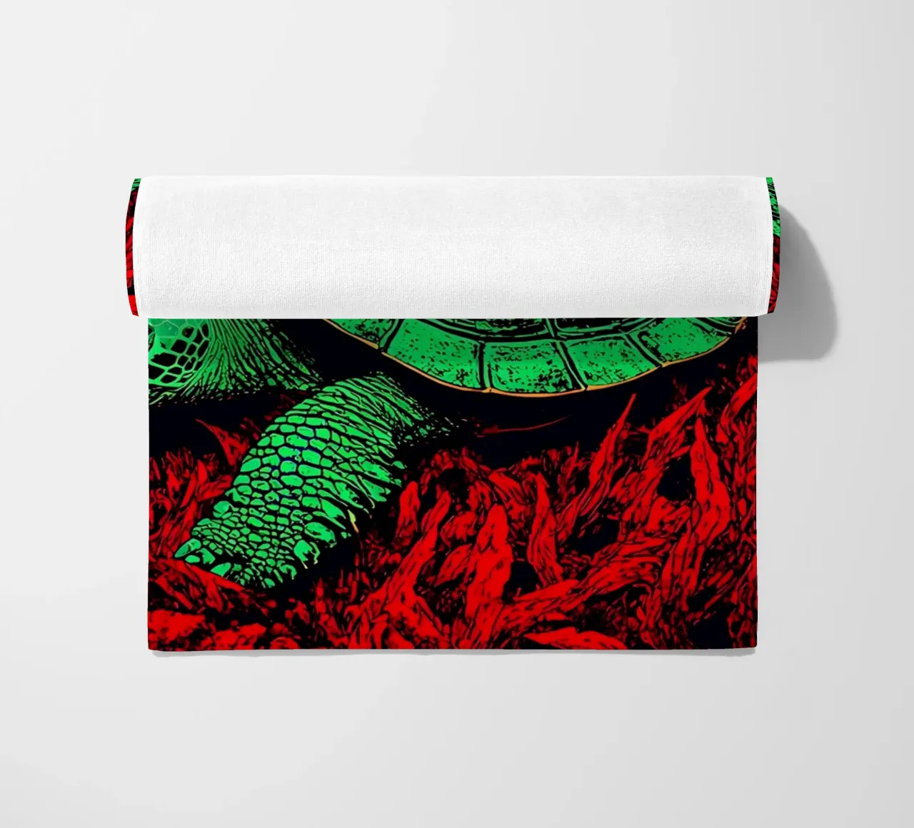 Tartaruga in corallo - Pop Art telo mare da ColorCrash Gallery