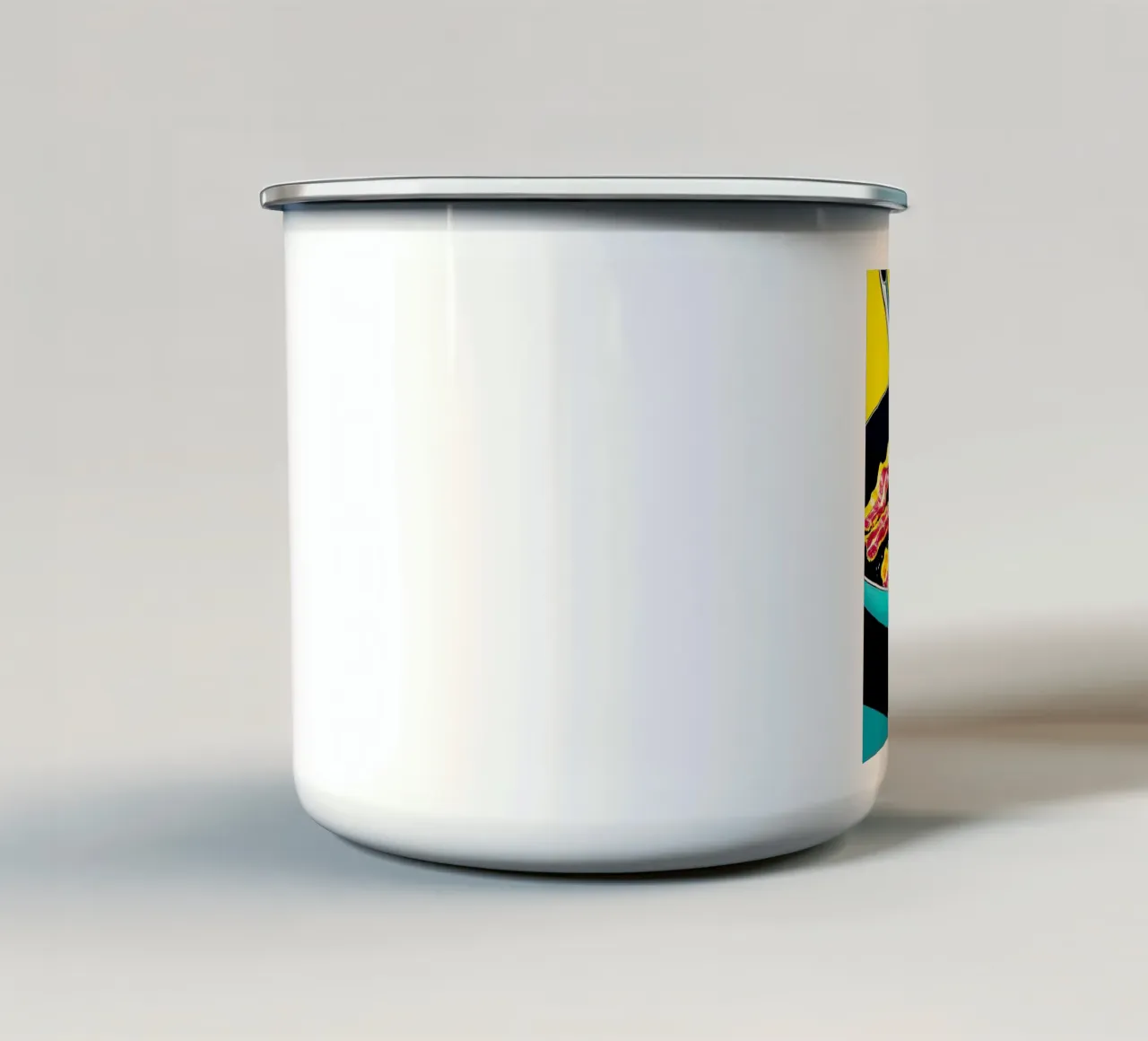 Padella con pancetta - Pop Art tazza in smalto da ColorCrash Gallery
