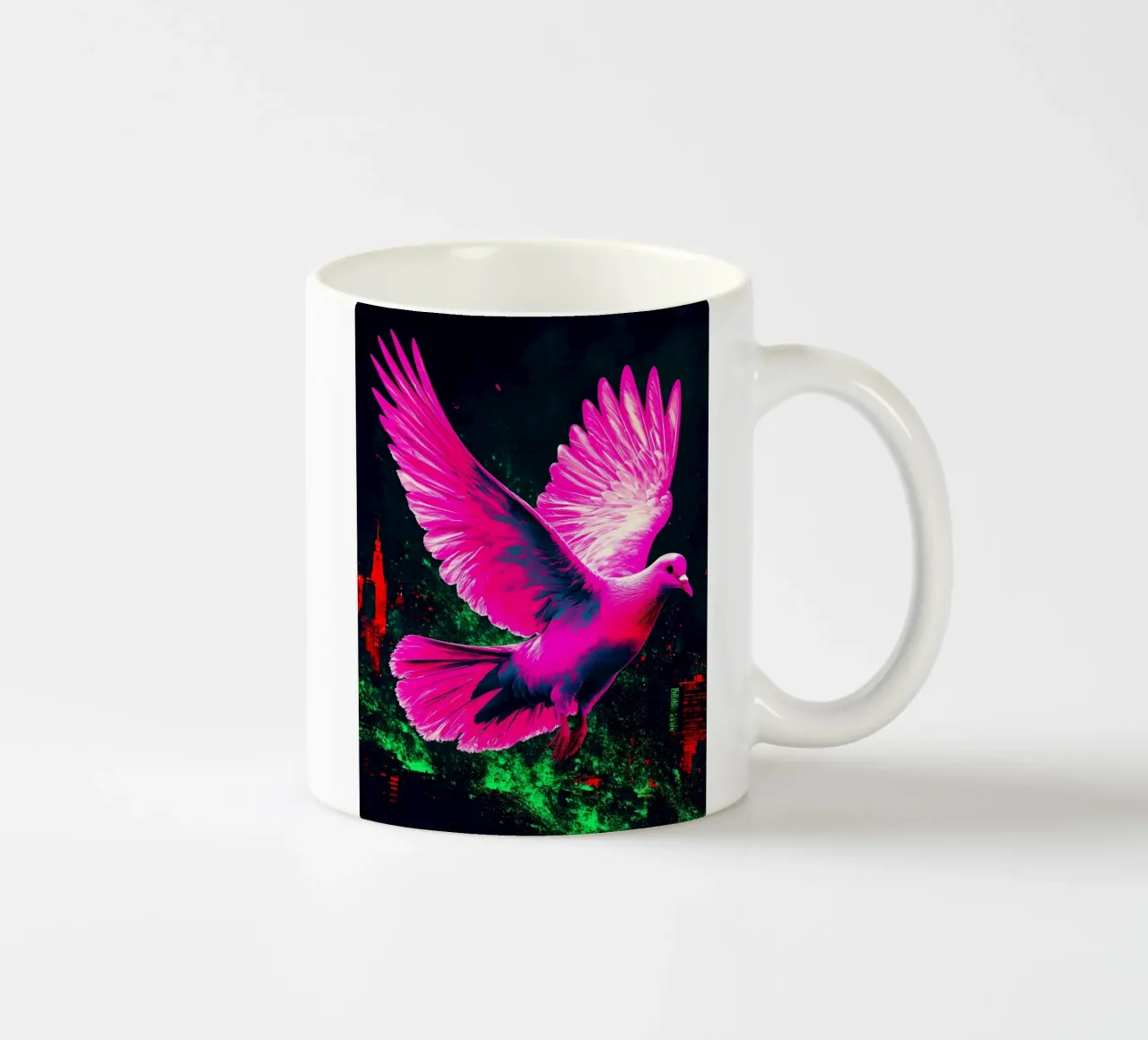 Colomba libera - Pop Art tazza in ceramica da ColorCrash Gallery