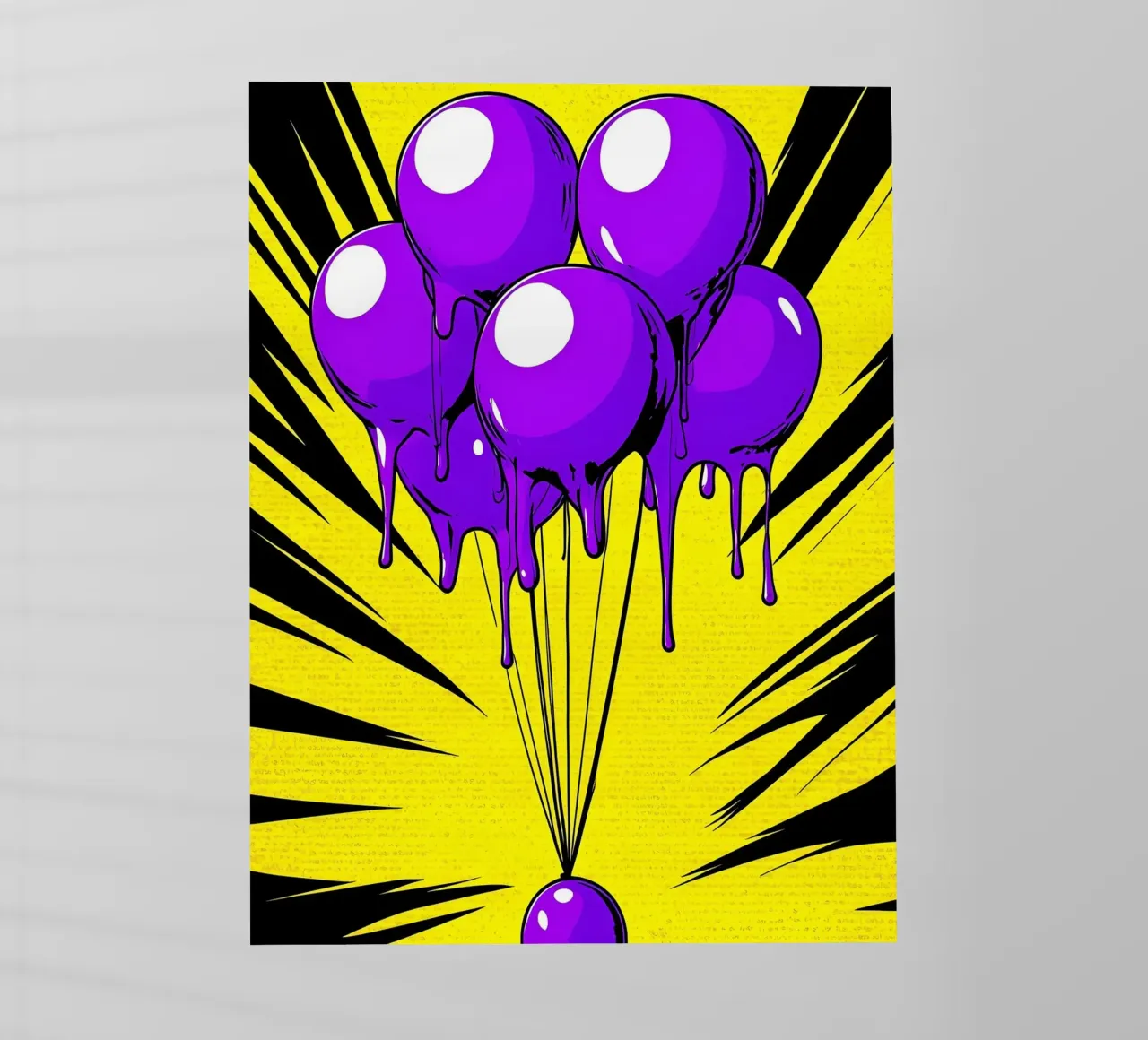 Palloncini che si sciolgono - Pop Art pellicola backlit da ColorCrash Gallery