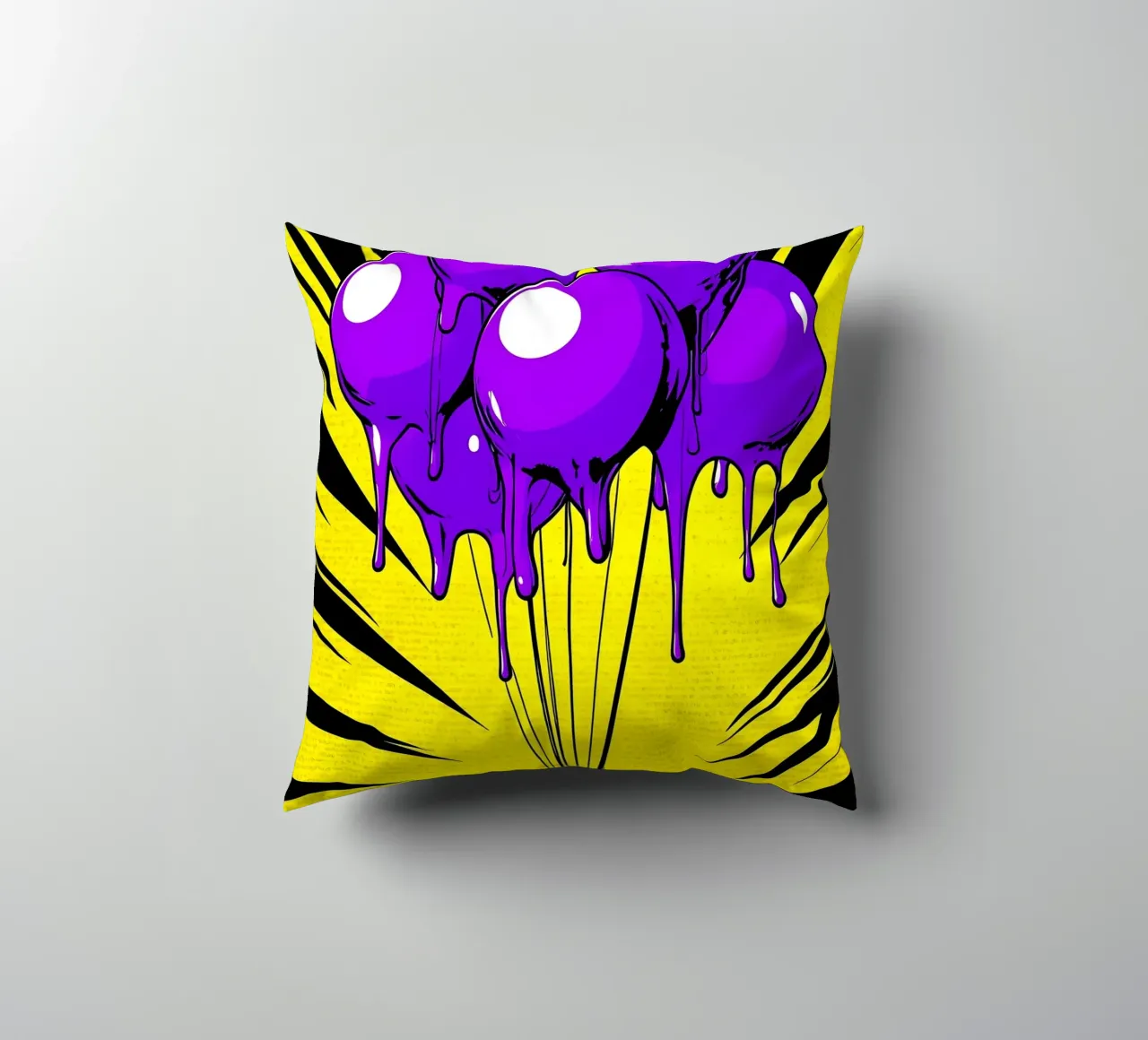 Palloncini che si sciolgono - Pop Art cuscino da ColorCrash Gallery